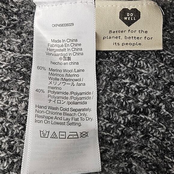 MADEWELL WOMEN'S GRAY SWEATER DRESS – SIZE L – MERINO WOOL BLEND – COZY & CHIC - Picture 6 of 12